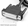 DB25 Female Connector to Bare Wire 3.3FT,24AWG DB25 Extension Cable All 25 Wires Equipped with Cable Marker Terminal Blocks D-SUB 25 Pin Adapter