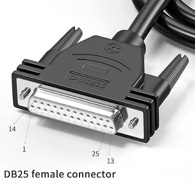 DB25 Female Connector to Bare Wire 3.3FT,24AWG DB25 Extension Cable All 25 Wires Equipped with Cable Marker Terminal Blocks D-SUB 25 Pin Adapter