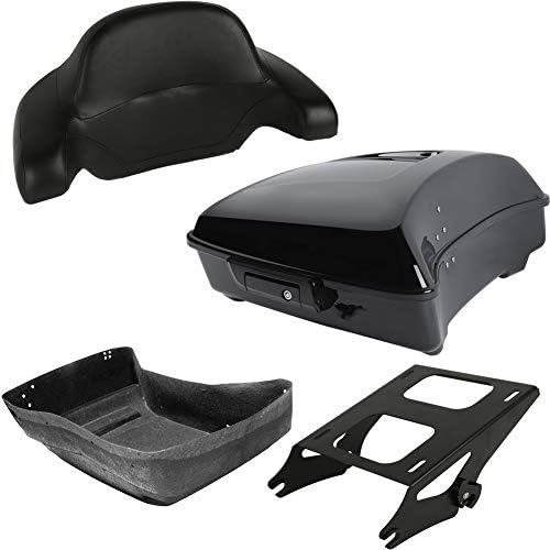 Vivid Black Chopped Tour Trunk Kit Fit for Harley Touring 2014-Later