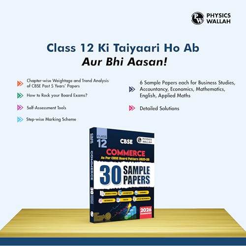 Image of (Old Edition) PW CBSE Class 12 Commerce Stream Combined 30 Sample Papers For 2025-2026 Board Exams l Business Studies, Accountancy, Economics, Mathematics, English, Applied Maths