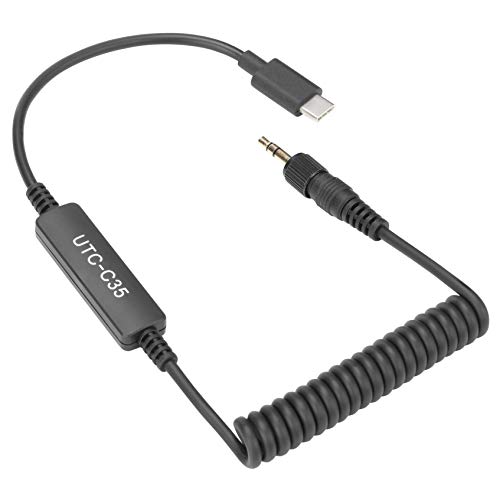 Saramonic Verriegelbares 0,3 cm TRS-Stecker auf USB-Typ-C-Ausgangskabel mit A/D-Konverter für Android-Smartphones & Tablets oder PC/Mac (UTC-C35)