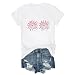 Qunmonc Just Here for the Fireworks Couples Shirt Just Here for the Fireworks T-Shirt 4th of July Tee