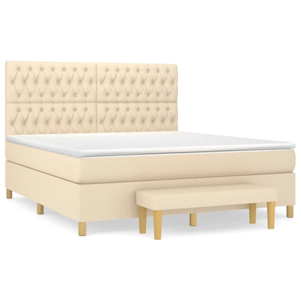 Tessuto Premium Giroletto Regolabile Rete 180x200 cm Crema