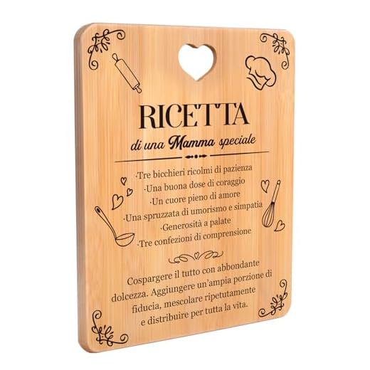 Regalo Mamma, Tagliere o Blocco, Regalo per Mamma, Mamma per Compleanno, Regalo per la Mamma, Regali Mamma da Parte di Figlia Figlio, Regalo Mamma Cucina.