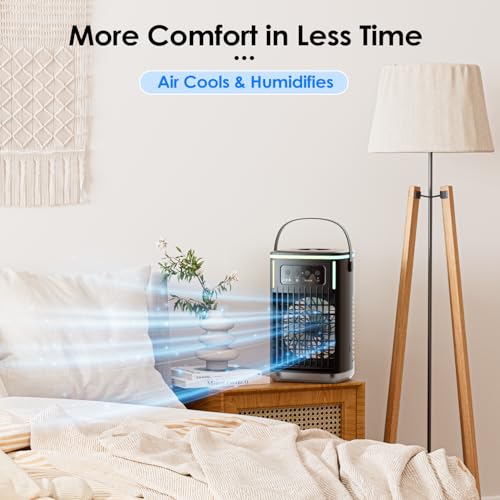 Zaguren HW-LF20 Portable Air Conditioners,Air Cooler Evaporative Personal,1500Ml Cooling Fan Air Conditioner With Remote,3 Wind Speed & 7 Led Light,3 Cool Mist& 2-8H Timer, Portable For Room Office Camping thumb #5