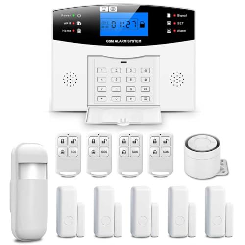YBJ12-Piece Alarm System — Wireless Smart Home Security System | Supports 99+ Wireless Zones | Easy Installation | Mobile App Control | Compatible with Surveillance Systems | Alexa Compatible