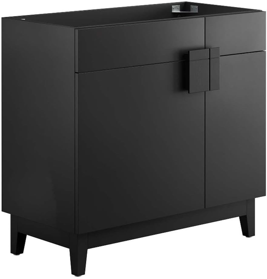 Miles Black 36" Modern Bathroom Vanity Cabinet