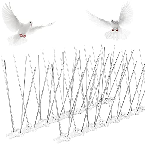 12 Dissuasori per Piccioni, 5.16 m Scaccia Piccioni, 3 file Repellente per Uccelli, Anti Piccioni Uccelli Dispositivo, Repellenti per Piccioni, Dissuasori per Uccelli, per Piccioni Gatti Passeri