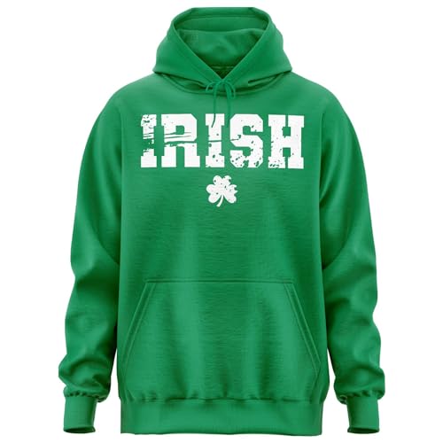 IRISH Hoody, Vintage Style Casual Hoodie, Saint Patricks Day Long sleeve Hoody for Men Women