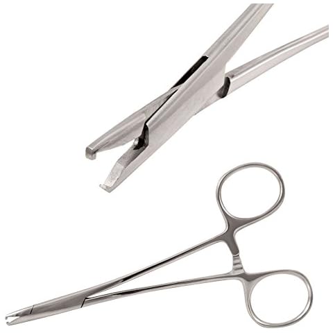 EG GIFTS Stainless Steel Body Piercing Clamps Forceps Micro Dermal Anchor Hemostat Cover