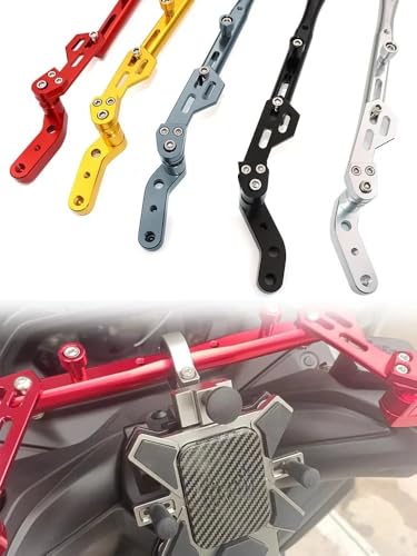 Barra de equilibrio ajustable de manillar moto con soporte multifuncional rojo para Nmax155 4
