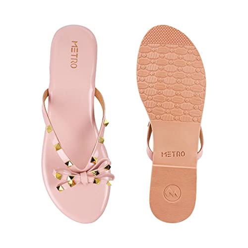 Image of Metro Women's Embellished Faux Leather Flat Fashion Slipper