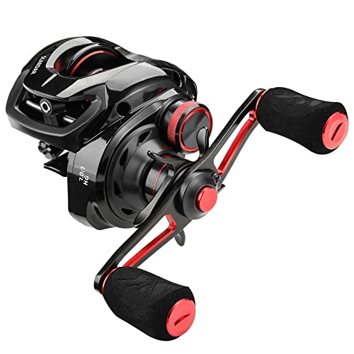 Seaknight SLARDAR Baitcasting Carrete de Pesca de Agua Dulce 10+1 BB 7.0: 1/8.0: 1 Lisos de Alta Velocidad carretes de Pesca Carpa Fibra de Carbono Arrastre MAX 18LB