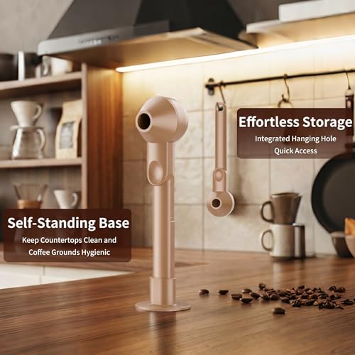 Image of 2 Pcs Coffee Scoop with Funnel for Reusable K Cup, 2 TBSP Measuring Spoon | Mess-Free Funnel Design, Sliding Leveler for Precise 2 TBSP, Long Handle for Ground Coffee, Protein Powder & Tea