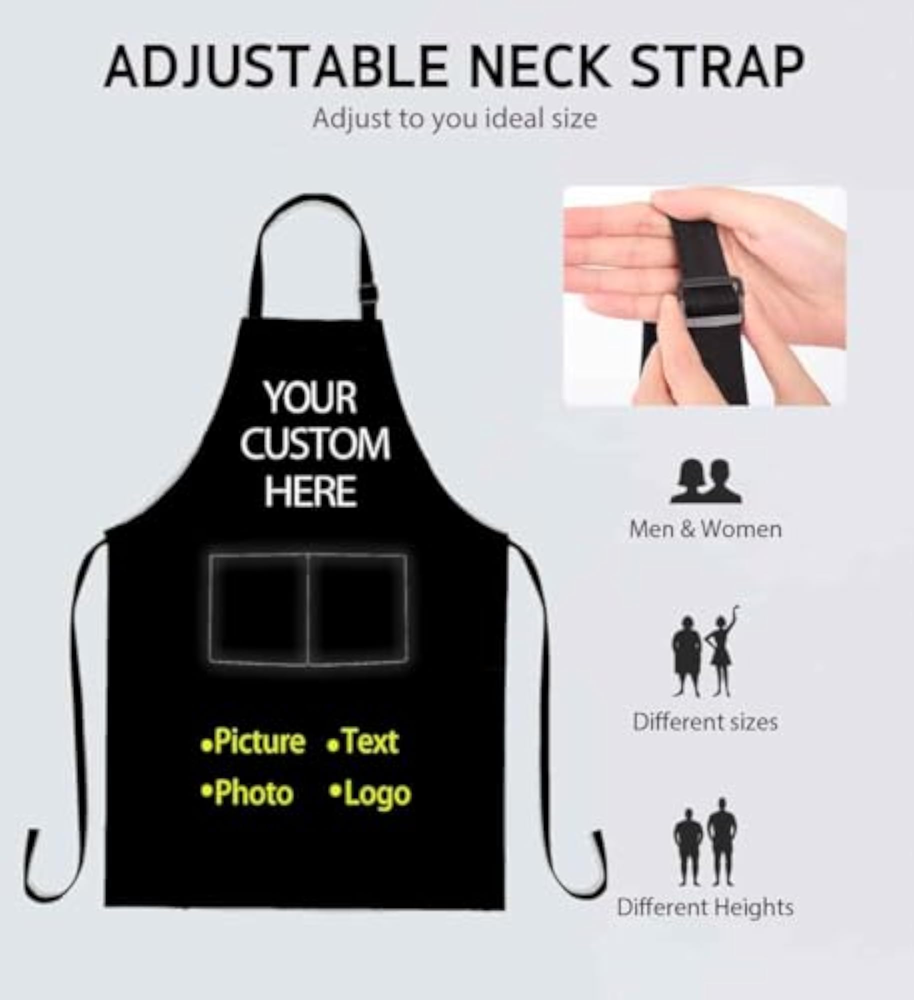 Adjustable Kitchen Cooking Apron for Women and Men