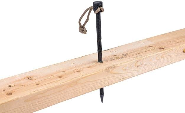 Miniatura 2 de Juego de 8 estacas de tienda de campaña | Anclajes de plástico de polímero resistente de 8 pulgadas para jardín, paisaje, patio, suelo, estacas