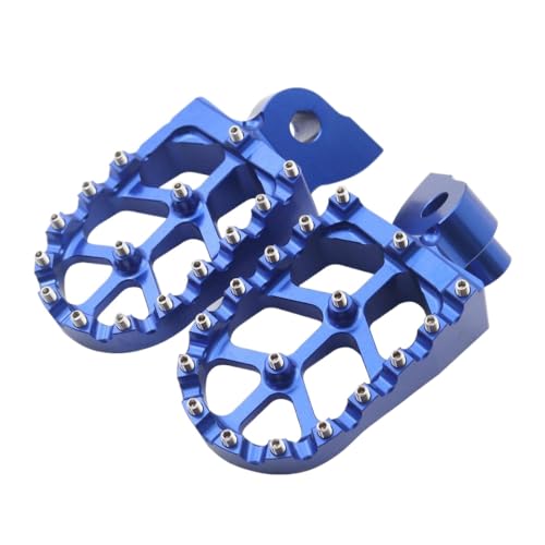 Pedals repose-pieds moto de précision en aluminium anodisé bleu pour EXC et YZ