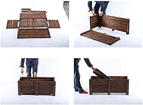 Jardinière surélevée rectangulaire avec étagère de rangement