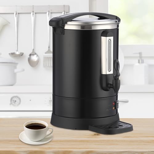 MOVECOM 120 Cups Coffee Urn Hot Water Urn,18L/4.8 Gal Large Stainless Steel Commercial Coffee Maker with Double Wall Insulation, Electric Hot Beverage Dispenser for Buffet Party Catering,Weddings