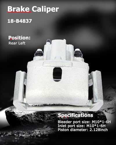 Image of cciyu 18-B4837 Rear Left Brake Caliper With Bracket For Chrysler For Aspen 2007-2009,For Dodge For Durango 2004-2009,For Dodge For Ram 1500 2002-2010,For Ram For 1500 2011-2018