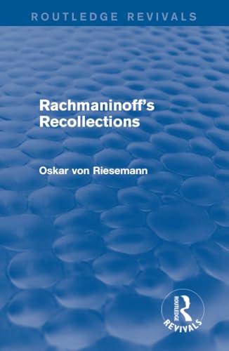 Rachmaninoff's Recollections 1138913049 Book Cover