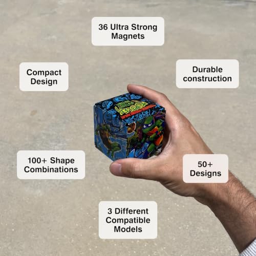 Shashibo DODECA Magnetic Puzzle Cube, Sensory Fidget Toy for Adults & Kids, Stress Relief Fidget Toy for All Ages, Cool Fidget Toys for Desk, Shape Shifting Box, 100+ Possible Shapes