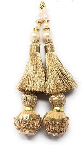 Image of Set of 2 Blouse Latkan (Rose Gold Colour, 13 cm Long, 15632)