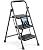 Step Ladder 3 Step Folding Step Stool Step Ladder with Wide Anti-Slip Pedal Step Stool Foldable for Adults Lightweight, Portable Steel Use for Home and Office