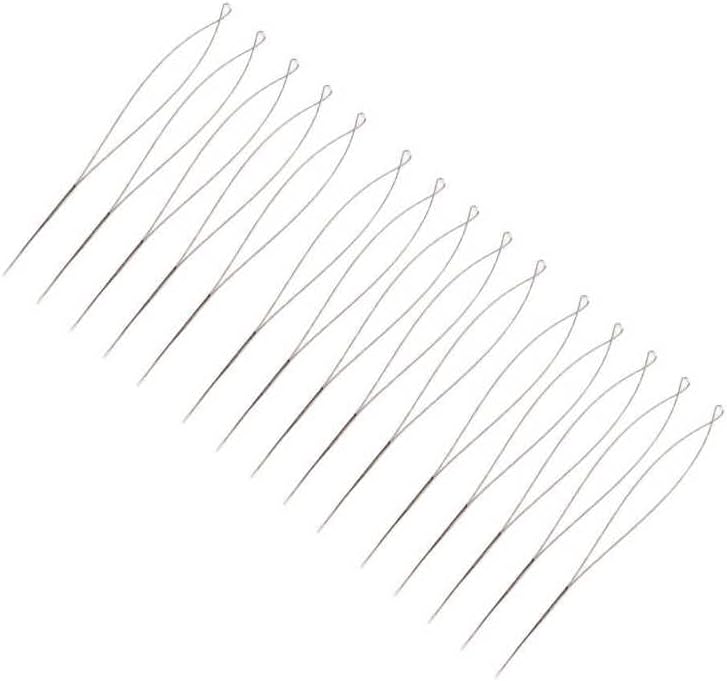Seed Beads Needle Middle Opening Stainless Steel Easy Piercing Beading Needles DIY Manual for Necklaces