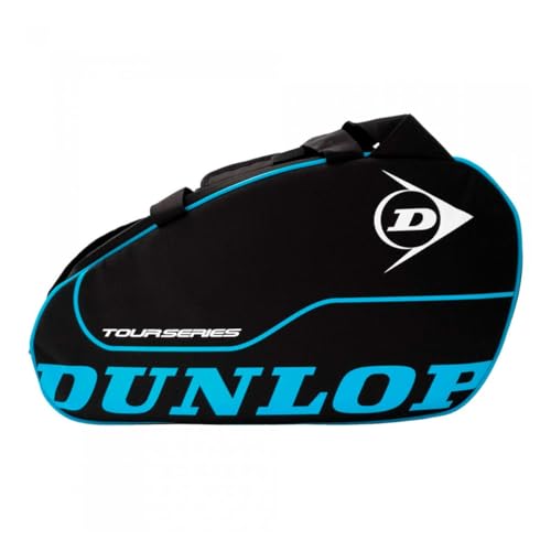 Dunlop 10316682 DAC PDL Dunlop Tour Intro Paletero, Tamaño mediano con 2 compartimentos, Material 100% Poliéster, Negro y Azul