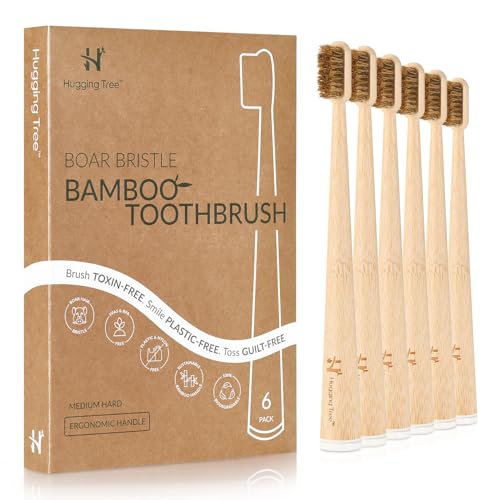 Hugging Tree Boar Bristle Bamboo Toothbrush, Made from