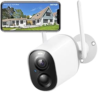 NETVUE Wireless Security Camera Outdoor, Rechargeable Battery Powered Surveillance Cameras for Home Security, Smart AI Detection, IP66 Waterproof, 2-Way Audio, 1080P Night Vision Cloud/SD Storage