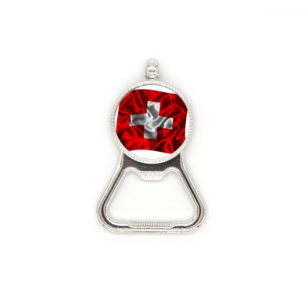 Décapsuleur drapeau de la Suisse en acier cadeau original pour anniversaire