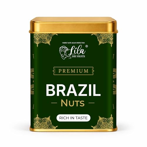 Image of LILA DRY FRUITS Brazil Nuts 250 Grams Jumbo Size Natural Raw Unsalted Rich in Selenium Healthy Snack for Energy Immunity Dry Fruits for Daily Nutrition Diet & Fitness Perfect for Gifting
