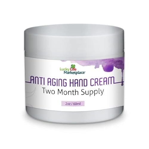 ANTI AGING HAND CREAM - 2 Month Supply - Help Soften, Smooth, & Protect Hands & Cuticles with Vitamin A, Vitamin C, Vitamin E, Collagen, & Ceramides - Promote Younger Looking Skin - Dry Skin Relief