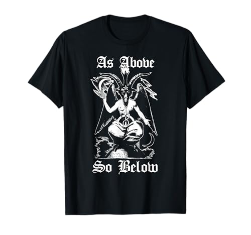 As Above So Below Baphomet Black Magic Devil T-Shirt T-Shirt