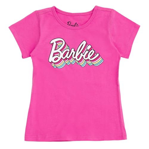 Barbie Girls 2 Pack Adaptive T-Shirts Sensory Friendly Little Kid Sizes (4-7-8)4