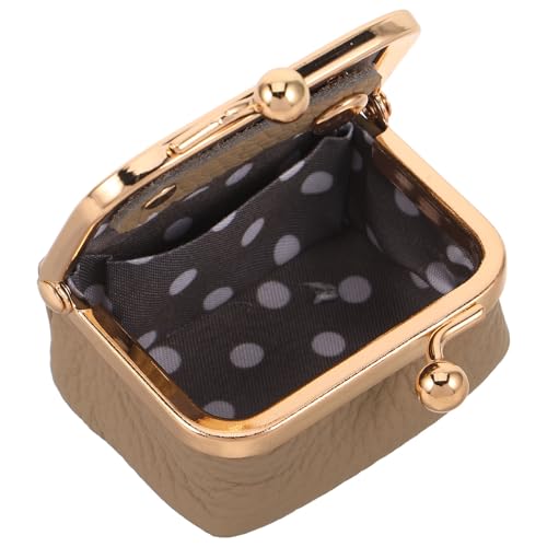 ifundom Mini Joyero de Viaje Portátil Pequeño de Cuero Genuino con Cierre de Beso Seguro, Organizador Vintage para Pendientes y Anillos, Caja de Joyas para Mujer en Color Elefante Gris