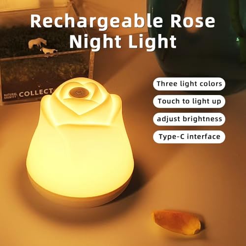 Lámpara de mesa de noche LED con control táctil y 7 colores RGB miniatura 6