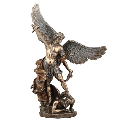 Estatua religiosa de San Miguel Arcángel 14.12 pulg