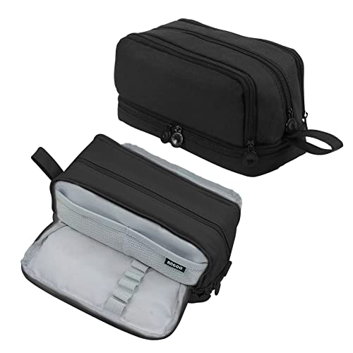 Wzone Federmäppchen Schwarz 5 Fach - Große Stiftetasche Für Schule & Büro