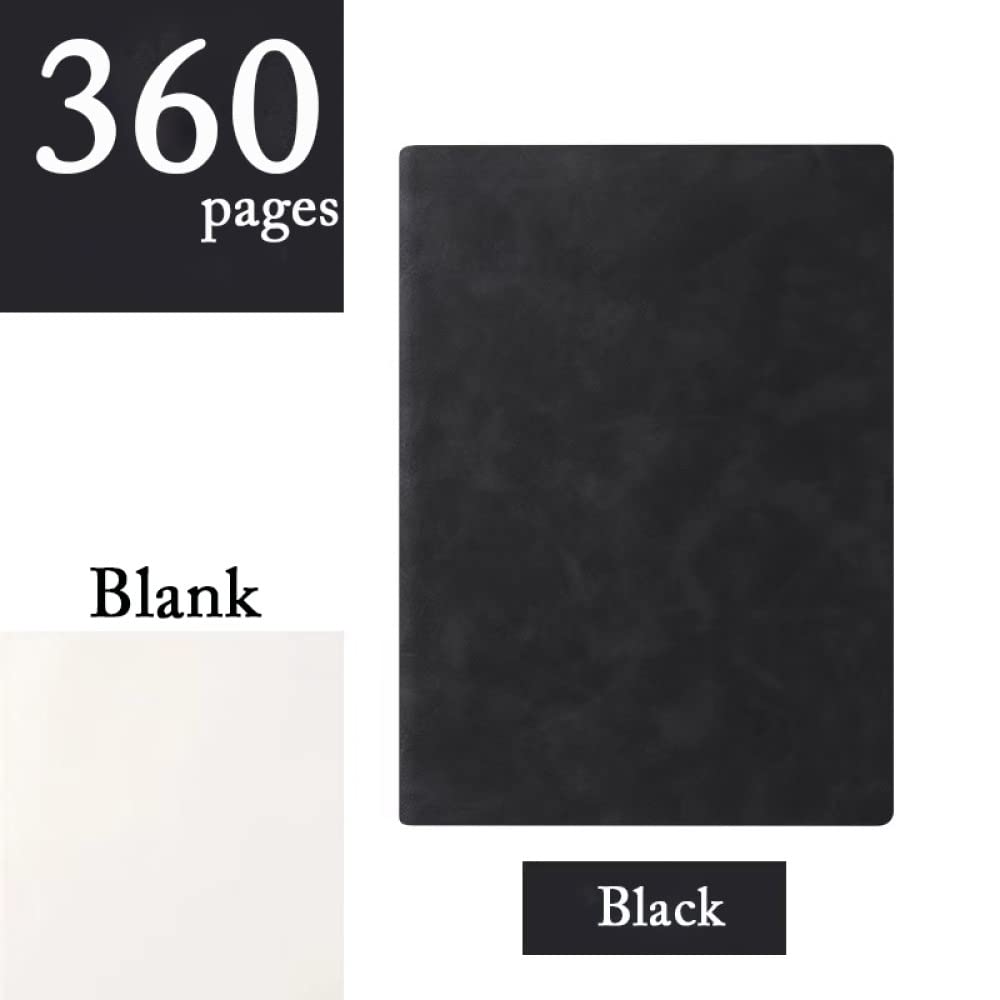 Cahier A5/B5, 360 pages vierges/grille adaptées au bureau de l'école, agenda de bloc-notes de planification, carnet de croquis de dessin d'art, B vierge, B5