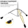 AKOZLIN Boom Cymbal Stand Double Braced Tripod Height Adjustable 33"-45.27",Silver #5