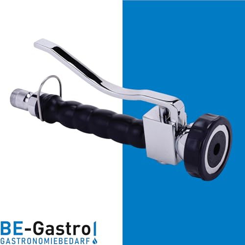 BE-GASTRO® I Profi Gastro Geschirrbrause Einloch 'Premium' Hebelgriff inkl. Wasserhahn, Mischbatterie & ergonomischem Hebelgriff I Gastrobrause mit Zubehör, Gastronomie Armatur
