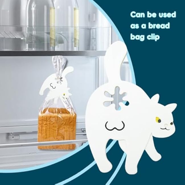 2 cat Butt Clips, Creative Toast Bag Clip, Food Sealing Protection Clip