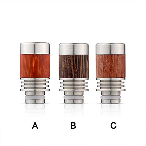 EzVapor 510 Drip Tip Dunkelbraun Holz Mundstück Kühler Heat-Sink E-Zigarette Driptip 510er Drip Tip Verdampfer Atomizer… – Bild 5