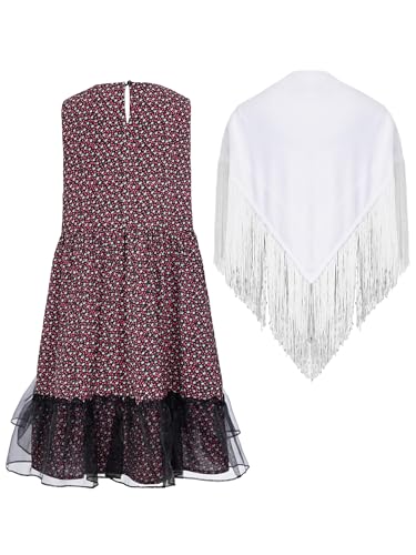 Traje la actividad del centenario la escuela niños vestido floral iiniim 4