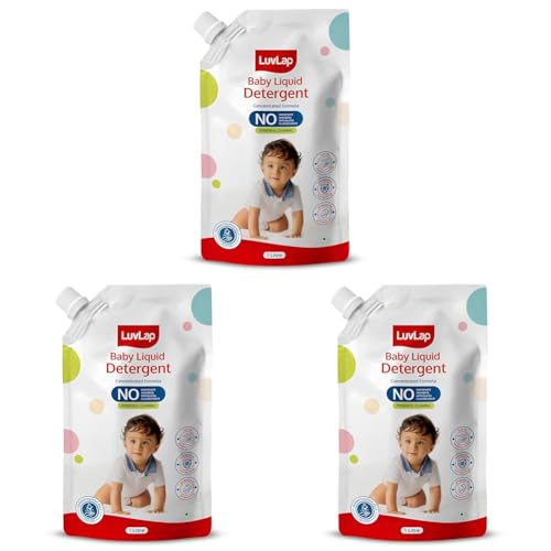 Image of LuvLap Baby Laundry Detergent Refill pack- 1000ml, pH Balanced, No harsh chemicals, Safe for mommy's hands & baby's skin, Anti-Bacterial, Softens clothes & Removes Stains, Dermatologically tested