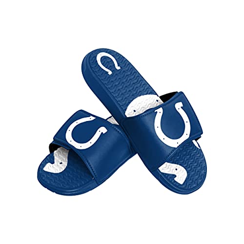 FOCO Indianapolis Colts NFL Mens Colorblock Big Logo Gel Slide - XL