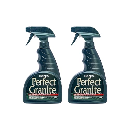 Image of HOPE'S Perfect Granite & Marble Countertop Cleaner, Stain Remover and Polish, Streak-Free, Ammonia-Free, 22 Ounce, Pack of 2